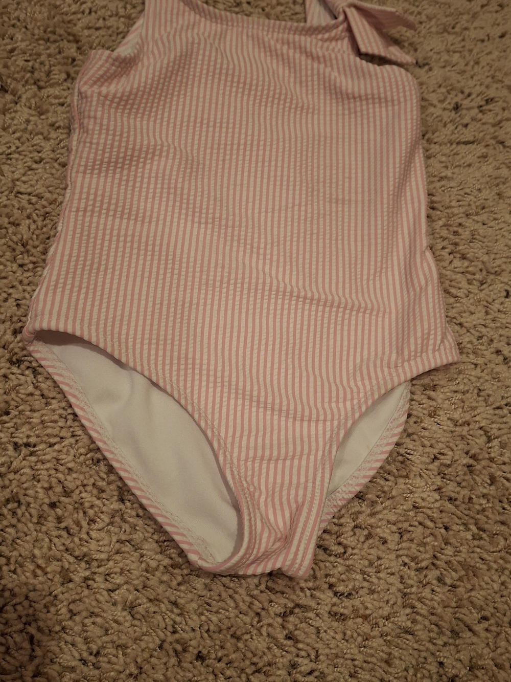 Cat & Jack Pink Striped Seersucker One-Piece Swim
